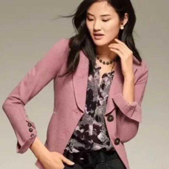 LKNW Cabi Pink Rose Applaud Blazer Jacket 3550 Size 6 - Picture 2 of 9